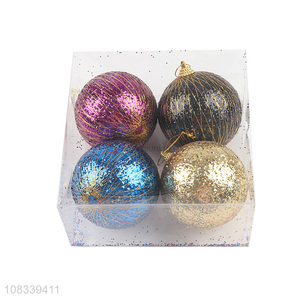 Fashion 4 Pieces Colorful Christmas Ball Christmas Decoration