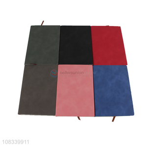 Yiwu direct sale multicolor soft leather notebook notepad