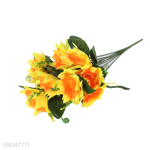 Good Quality Plastic Artificial Flower With Non-Woven Petal