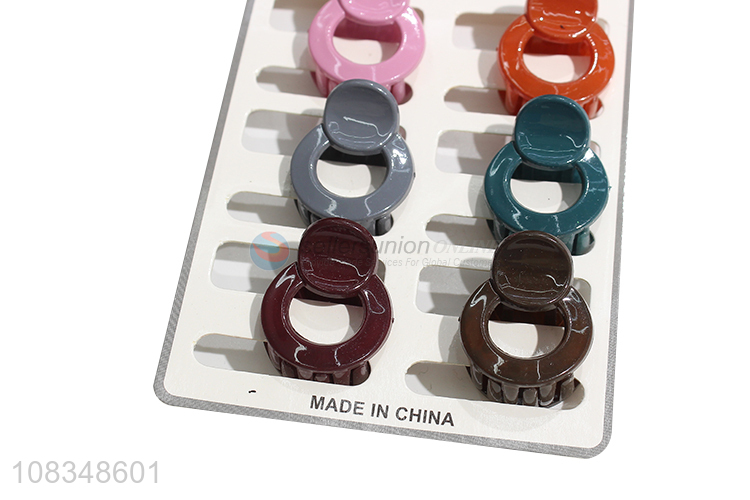Wholesale small hair claw clips colorful round hair clips
