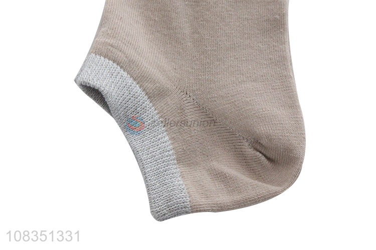 Bottom price men's low cut socks non-slip cotton ankle socks