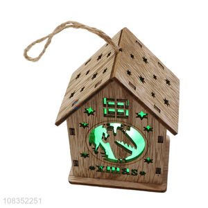 Houses Shape Christmas Ornament With Decoration Lights