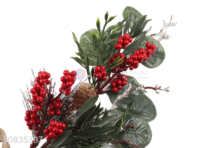 Low price holiday decoration Christmas branch with red fruit