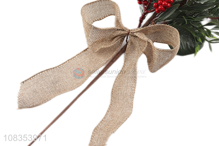 Low price holiday decoration Christmas branch with red fruit