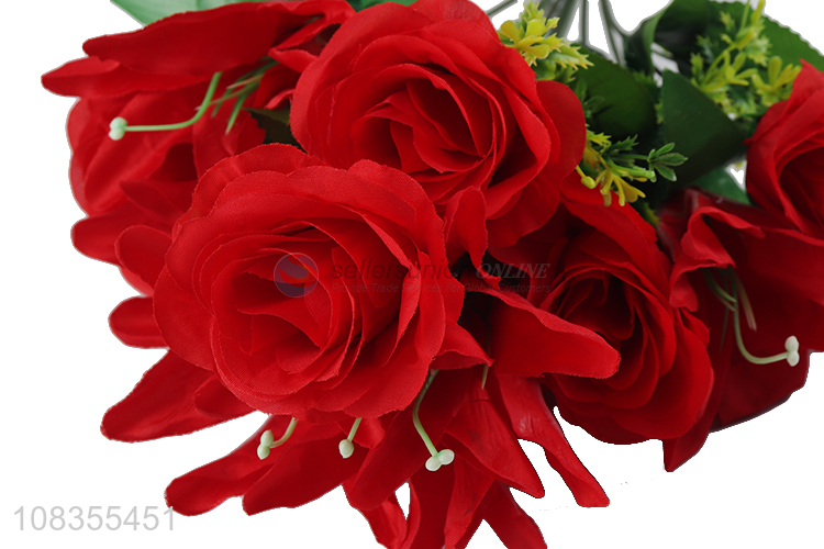 Hot selling artificial flower rose lily combination bouquet