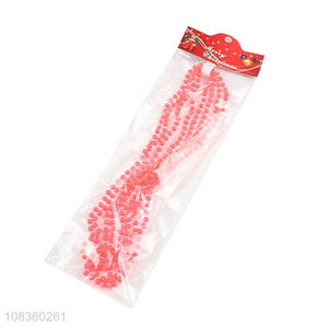 High quality red bead chain party ornaments for Christmas