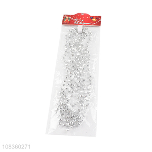 Yiwu wholesale silver plastic decorative bead chain party ornaments