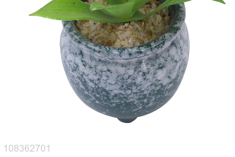 Online wholesale natural simulation bonsai potting with ceramic pot