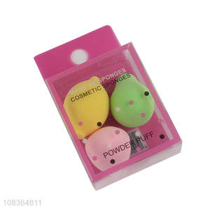 Cartoon Fruit Shape 3 Pieces Makeup Sponge Cosmetic Powder Puff