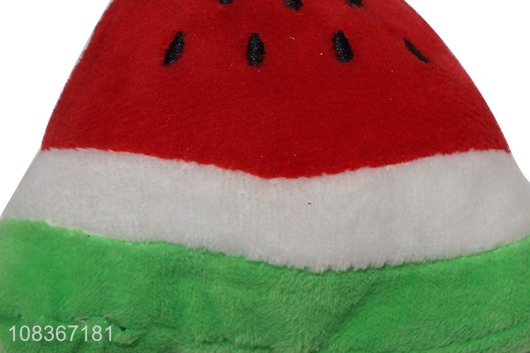 Wholesale Simulation Plush Triangle Watermelon Pet Toy Dog Toy