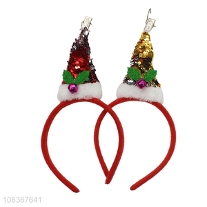 China products mini christmas hat shape decorative hair hoop