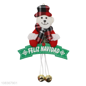 China products snowman shape christmas hanging pendant with bell