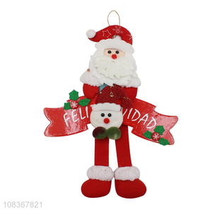 Yiwu wholesale santa claus shape hanging pendant for decoration