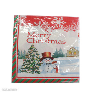 Good Quality Eco-friendly Printed Paper Napkins for Christmas