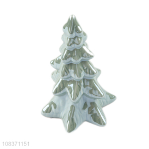 Wholesale colored ceramic Christmas tree ceramic statue small Christmas gifts