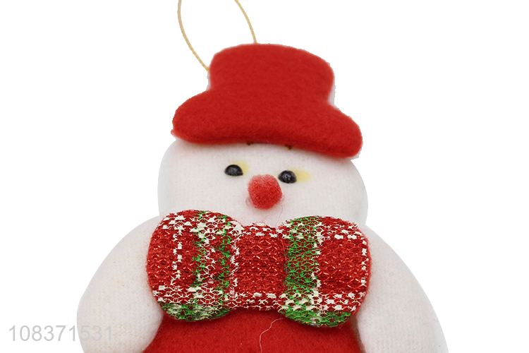 Yiwu wholesale single fleece snowman pendant Christmas decoration