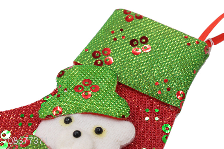 Yiwu wholesale hanging ornaments christmas socks for decoration