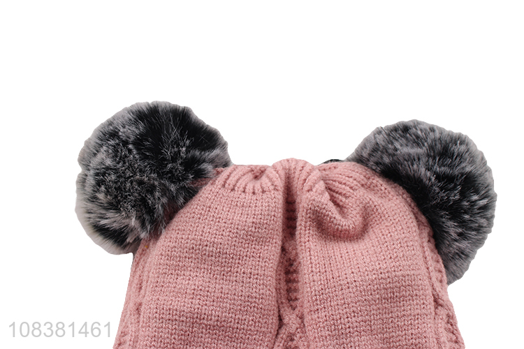 Hot Sale Comfortable Earmuffs Hat Knitted Hat For Kids