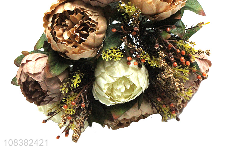 New style natural 12heads fake flower for wedding decoration