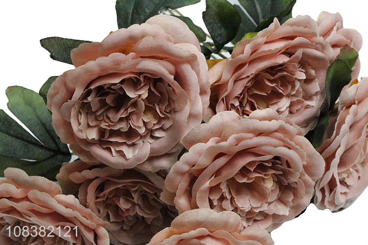 Good price 9heads simulation flower plants for decoration