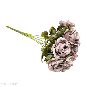 Factory wholesale 9heads natural wedding decoration fake flower