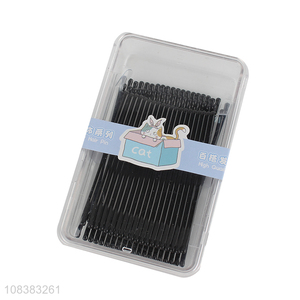 Hot selling 40 pieces metal bobby pins black hairpins for all hair types