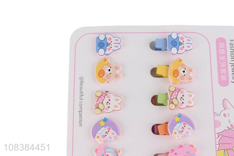 Yiwu supplier cartoon hair rope hairpins set for kids