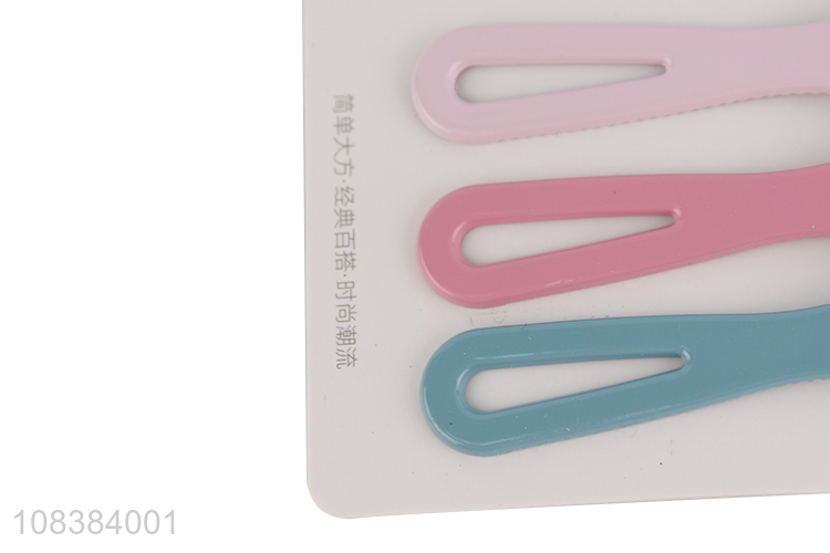 High quality simple color hair clips girls hairpins for sale