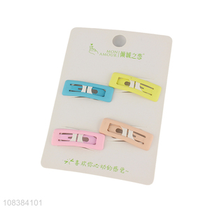 Hot sale mini square hair clips girls fashion hair accessories