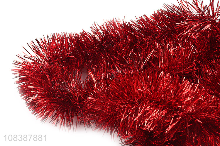 Factory supply metallic tinsel garland Christmas Halloween hanging decoration