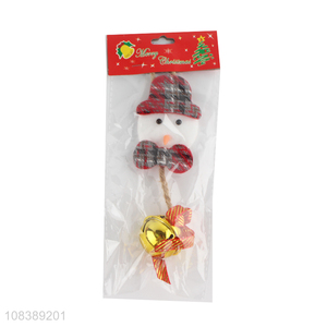 Cute Snowman Design Hanging Ornaments With Bell For Christmas