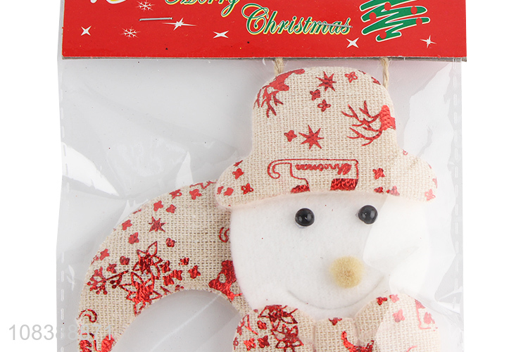 Good Sale Snowman Moon Design Christmas Hanging Ornaments Non-Woven Crafts