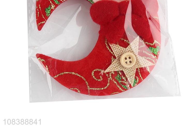 High Quality Moon Shape Christmas Hanging Ornament