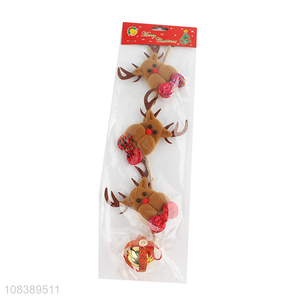 Custom Cute Christmas Elk String Hanging Ornament For Christmas Decoration
