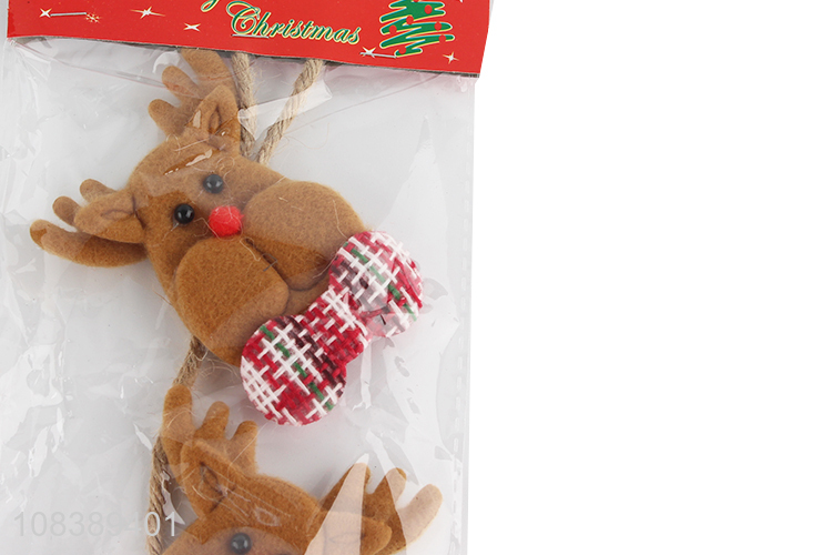 Cute Christmas Elk Hanging Ornament With Small Bell For Christmas