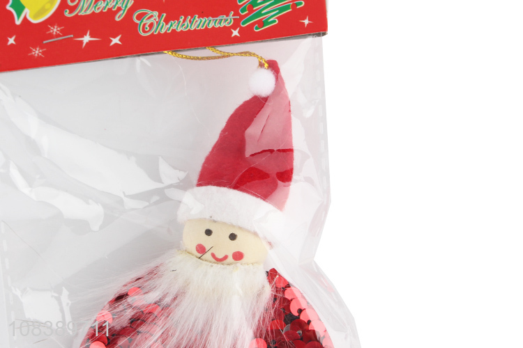High Quality Sequins Santa Claus Pendant Christmas Hanging Ornament
