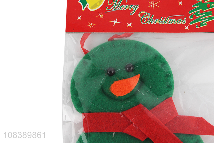 Cartoon Snowman Shape Non-Woven Hanging Ornament For Sale