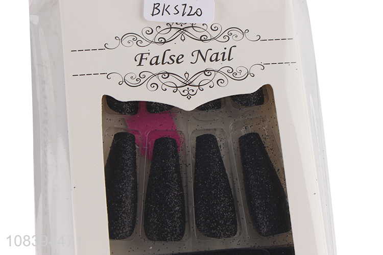 Good quality long coffin press on fake nails long lasting false nails