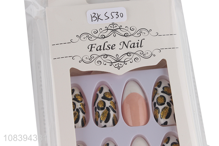 Hot selling full cover ballerina fake nails short false nail set