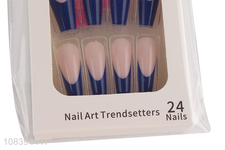 High quality long lasting full cover press on fake nails for women