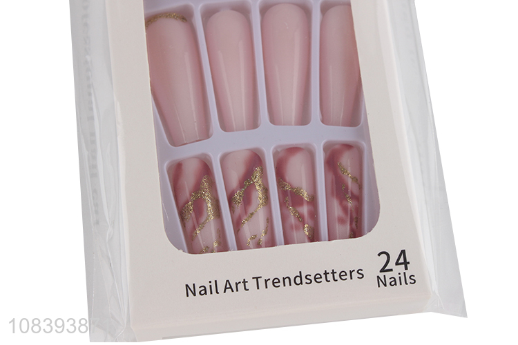 Wholesale trendy full cover press on fake nails nail art supplies