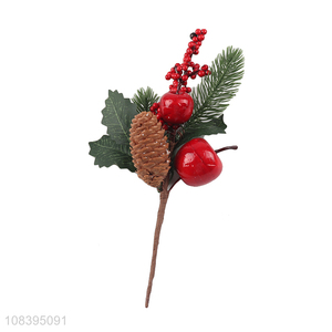 Wholesale from china red berries pine cone christmas decoration