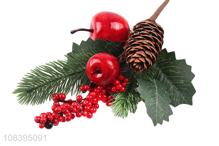 Wholesale from china red berries pine cone christmas decoration