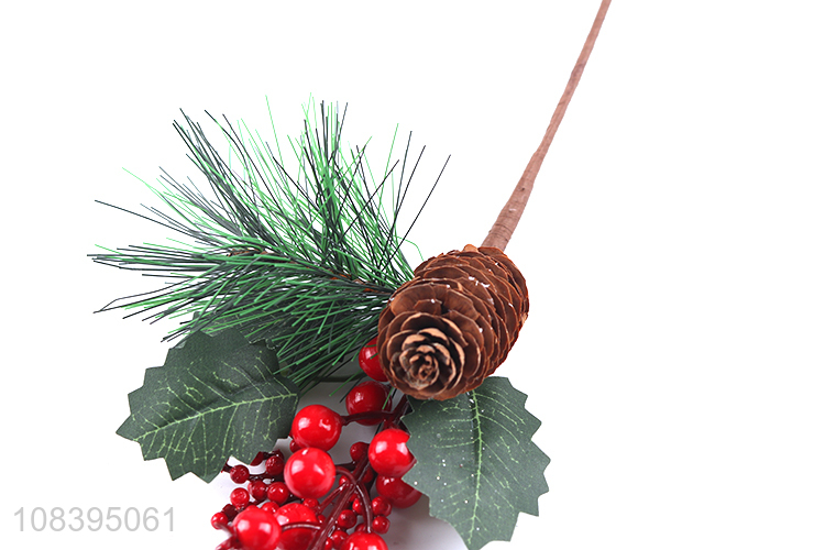 Top selling indoor decoration christmas picks with pine cone