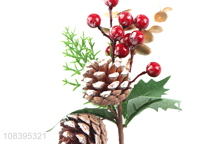 Latest products decorative christmas picks with red berries