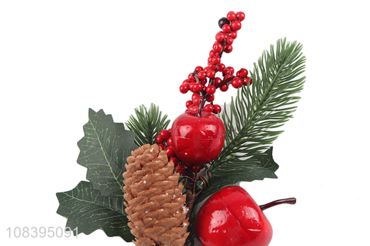 Wholesale from china red berries pine cone christmas decoration