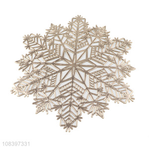 High quality snowflake shape placemat oil-proof pvc table mat