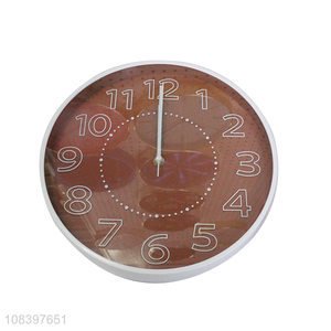 Yiwu market modern round quartz silent wall clock wholesale