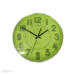 Recent design silent non-ticking round plastic wall clock