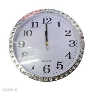 Yiwu supplier office silent clock plastic frame wall clock